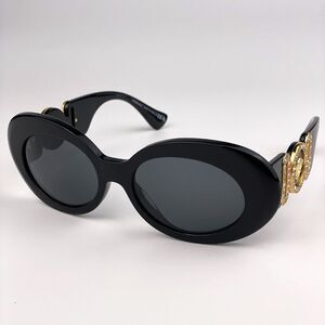 NEW Versace VE4426BU GB1/87 MAXI MEDUSA BIGGIE Black Dark Gray Oval Women